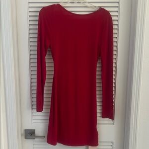 SHEIN Red Backless Dress